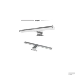 Spiegelverlichting Sanicare LED Parijs 5 Watt 30 Cm Chroom -Baden Luxe Verkoop spiegelverlichting sanicare parijs 30cm tech