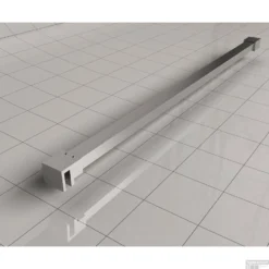 BWS Inloopdouche Pro Line Rookglas Met Middenband 110x200 8mm Nano Coating Chroom Profiel En Stang -Baden Luxe Verkoop stabilisatiestang chroom 7 1 1
