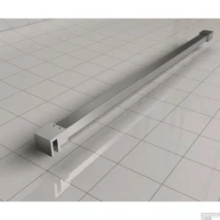 BWS Inloopdouche Pro Line Middenband 80x200 8mm Nano Coating RVS Profiel En Stang -Baden Luxe Verkoop stabilisatiestang geb. staal