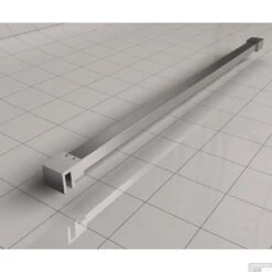 BWS Inloopdouche Pro Line Rookglas 90x200 8mm Nano Coating RVS Profiel En Stang -Baden Luxe Verkoop stabilisatiestang geb. staal 4