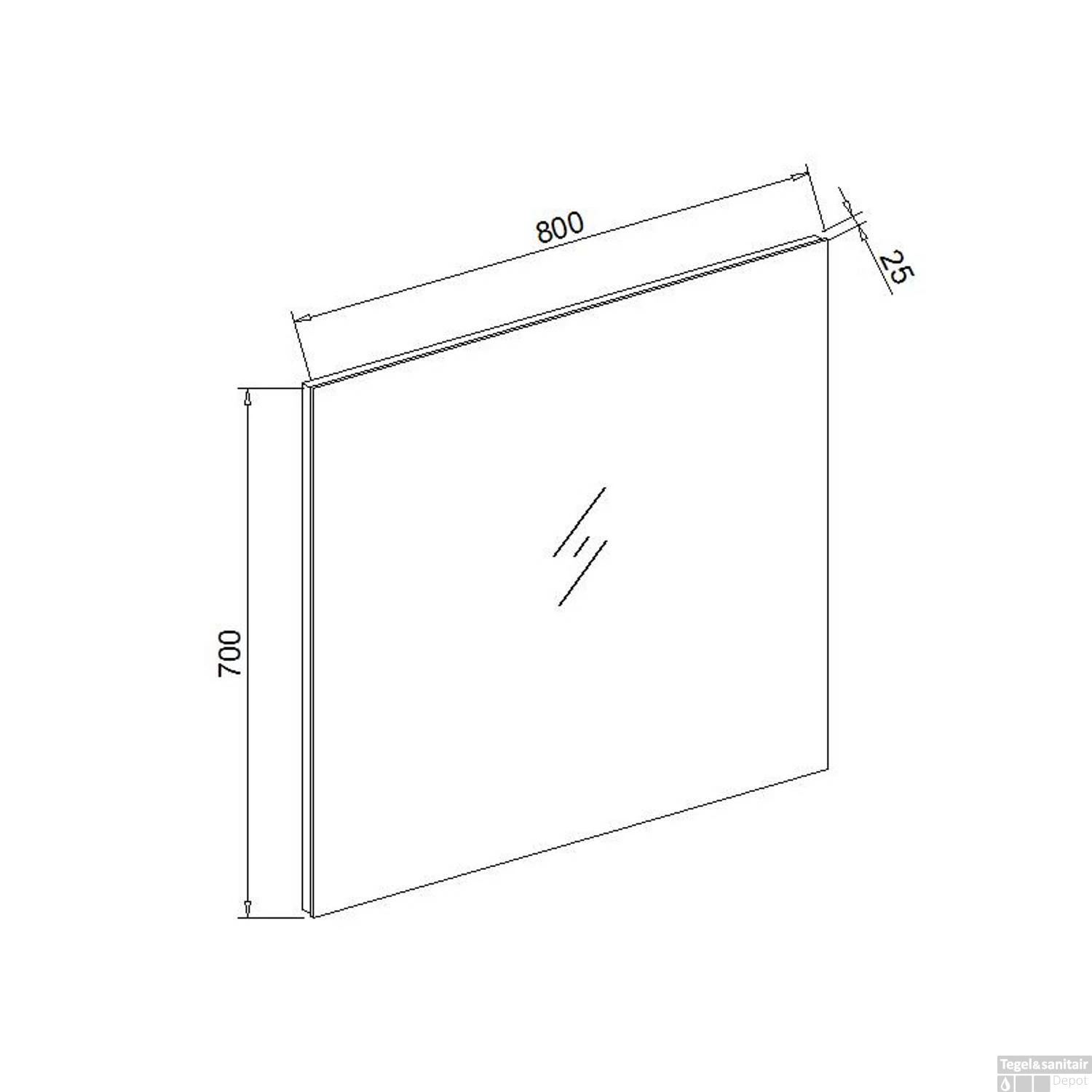 Badkamerspiegel Sanilux Standaard 80x70x2,5 Cm Met Spiegelverwarming 2 Badkamerspiegel Sanilux Standaard 80x70x2,5 Cm Met Spiegelverwarming - Afbeelding 2
