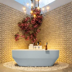 STONE Vrijstaand Bad 170x75cm Kleur Clay / Talc -Baden Luxe Verkoop stone 3 00006