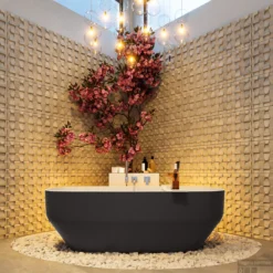 STONE Vrijstaand Bad 170x75cm Kleur Dark Grey / Talc -Baden Luxe Verkoop stone 3 00009