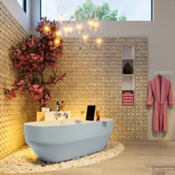 STONE Vrijstaand Bad 170x75cm Kleur Clay / Talc -Baden Luxe Verkoop stone 4 00006