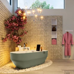 STONE Vrijstaand Bad 170x75cm Kleur Army / Talc 14 STONE Vrijstaand Bad 170x75cm Kleur Army / Talc -Baden Luxe Verkoop stone 4 00010