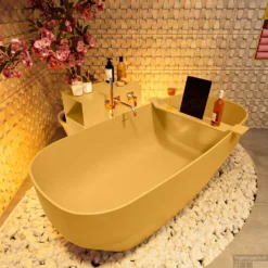 STONE Vrijstaand Bad 170x75cm Kleur Ocher / Ocher -Baden Luxe Verkoop stone 5 00027