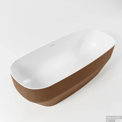 STONE Vrijstaand Bad 170x75cm Kleur Rust / Talc