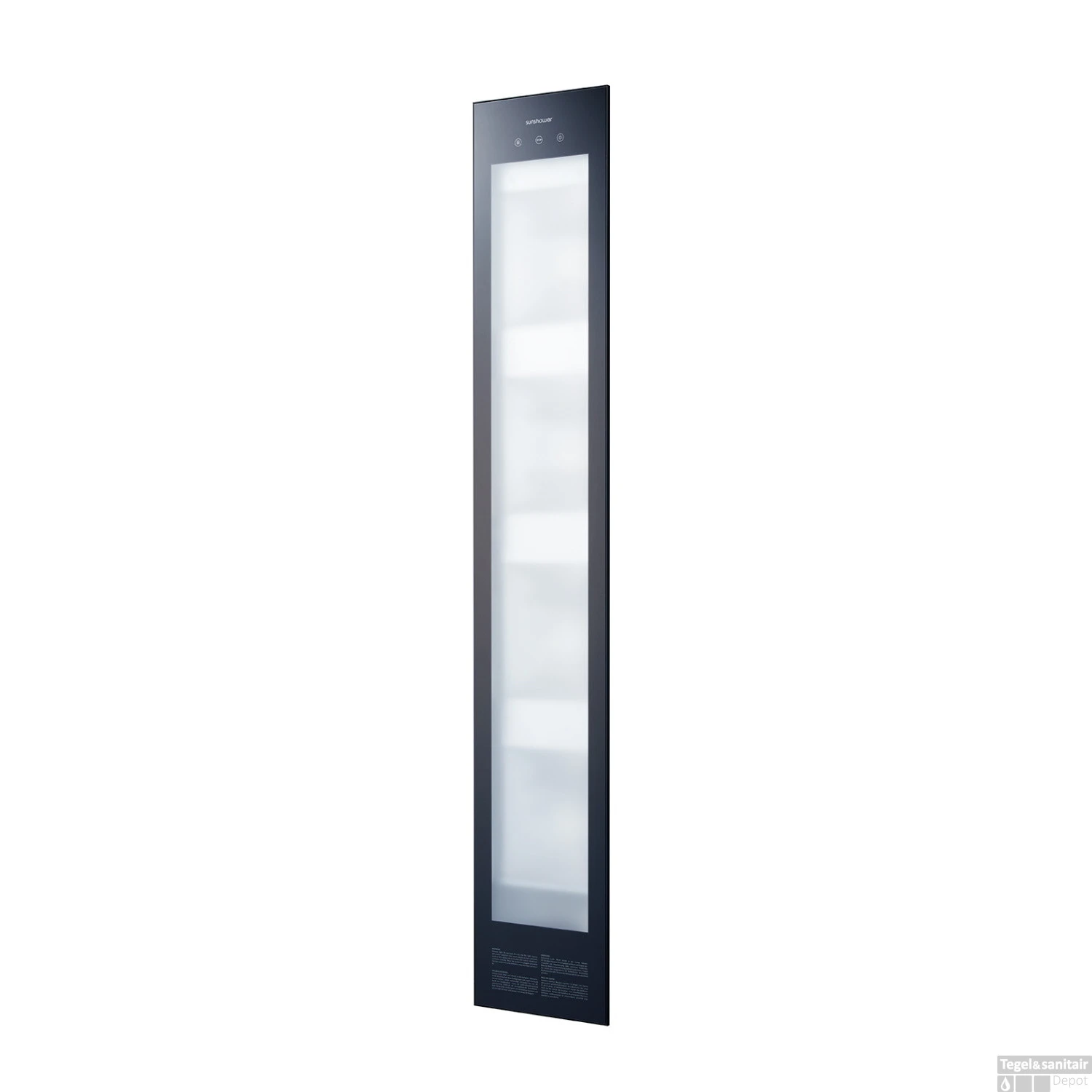 Sunshower Deluxe Black UV En Infrarood Inbouwapparaat 32x187x16 Cm Aluminium Zwart - Afbeelding 3