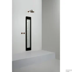 Sunshower Plus L Round Infrarood En UV-licht 185x33 Cm Inbouw - Opbouw Vlak Of Hoek Black -Baden Luxe Verkoop sunshower oneplus l black inbouw uit geheel 2