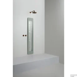 Sunshower Plus L Round Infrarood En UV-licht 185x33 Cm Inbouw - Opbouw Vlak Of Hoek Organic Grey -Baden Luxe Verkoop sunshower oneplus l organic grey inbouw uit geheel 2