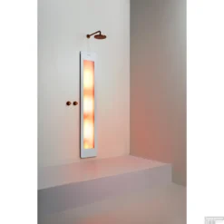 Sunshower Plus L Round Infrarood En UV-licht 185x33 Cm Inbouw - Opbouw Vlak Of Hoek White -Baden Luxe Verkoop sunshower oneplus l white inbouw ir geheel 2