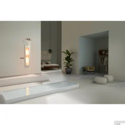 Sunshower Plus M Round Infrarood En UV-licht 140x33 Cm Inbouw - Opbouw Vlak Of Hoek Sand White -Baden Luxe Verkoop sunshower oneplus m sand white inbouw ir set 1