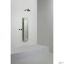 Sunshower Plus M Round Infrarood En UV-licht 140x33 Cm Inbouw - Opbouw Vlak Of Hoek Sand White -Baden Luxe Verkoop sunshower oneplus m sand white opbouw uit geheel 1