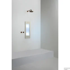 Sunshower Plus S Round Infrarood En UV-licht 95x33 Cm Inbouw - Opbouw Vlak Of Hoek Sand White -Baden Luxe Verkoop sunshower oneplus s sand white inbouw uv geheel