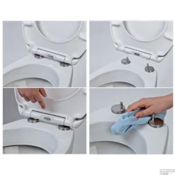Toiletzitting Eisl Super Slim Softclose Quick Release RVS Scharnieren Donker Grijs -Baden Luxe Verkoop tech 1 1 1 1 1