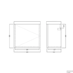 ACTIE BWS Fonteinmeubel | Paris | 40cm | Rustiek Eiken -Baden Luxe Verkoop tech fonteinkast paris 1 1