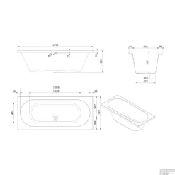Whirlpool Boss & Wessing Urby Silent 1 180x80cm Enkel Systeem 7 Whirlpool Boss & Wessing Urby Silent 1 180x80cm Enkel Systeem -Baden Luxe Verkoop technische tekening urby 180x80 tech 2