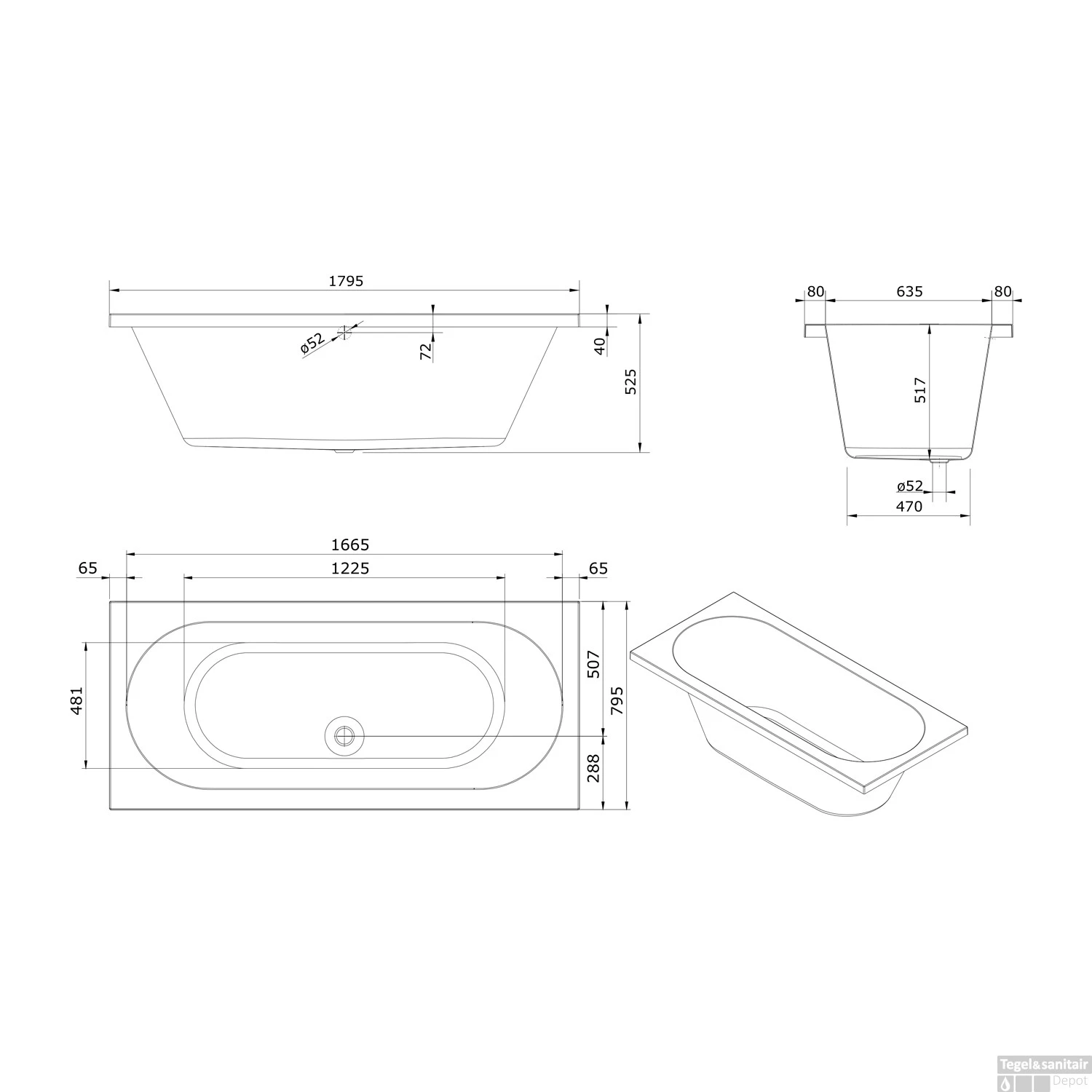Whirlpool Boss & Wessing Urby Silent 1 180x80cm Enkel Systeem 4 Whirlpool Boss & Wessing Urby Silent 1 180x80cm Enkel Systeem - Afbeelding 4
