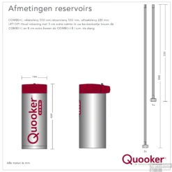 Quooker Reservoir Combi+ 2.2-E Boiler 22+EQR (alleen De Boiler) -Baden Luxe Verkoop technische specificaties combi plus 1