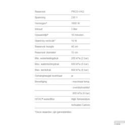 Quooker Fusion Round RVS Met Combi + Boiler -Baden Luxe Verkoop technische specificaties pro3vaq 1 5