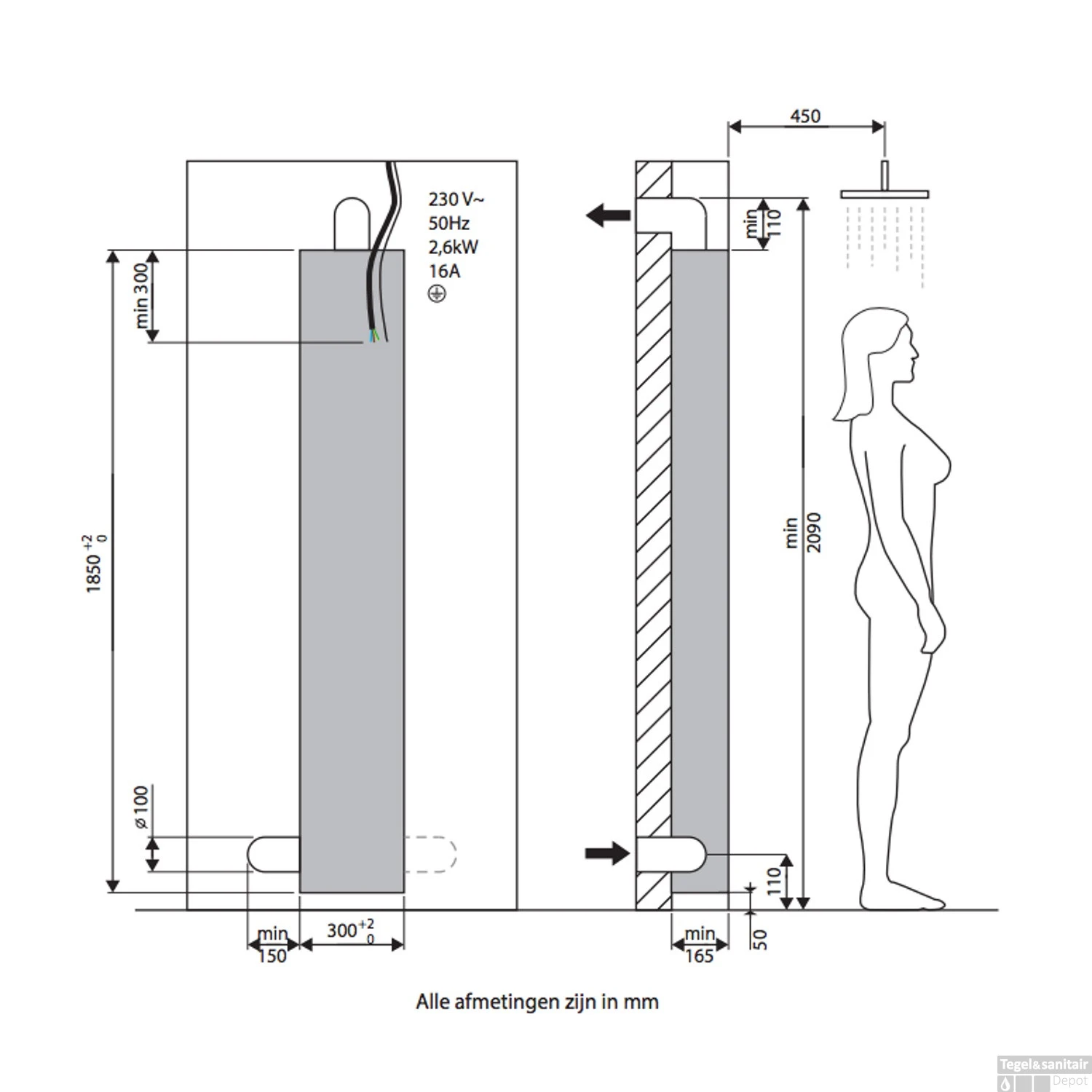 Sunshower Deluxe Mat Zwart UV En Infrarood Inbouwapparaat 32x187x16 Cm Aluminium Mat Zwart 12 Sunshower Deluxe Mat Zwart UV En Infrarood Inbouwapparaat 32x187x16 Cm Aluminium Mat Zwart - Afbeelding 12