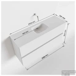 MONDIAZ ADA 100cm Toiletmeubel Cale. LEX Wastafel Talc Midden 1 Kraangat -Baden Luxe Verkoop tekening ada 100cm midden 2557512589258 1