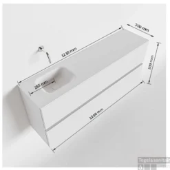 MONDIAZ ADA 120cm Toiletmeubel Dark Brown. LEX Wastafel Talc Links Zonder Kraangat 9 MONDIAZ ADA 120cm Toiletmeubel Dark Brown. LEX Wastafel Talc Links Zonder Kraangat -Baden Luxe Verkoop tekening ada 120cm links 2557512589406