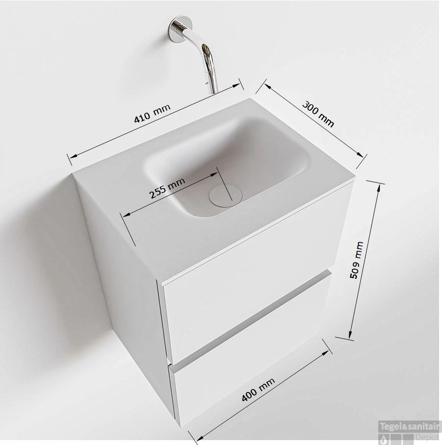 MONDIAZ ADA 40cm Toiletmeubel Urban. LEX Wastafel Talc Rechts Zonder Kraangat 5 MONDIAZ ADA 40cm Toiletmeubel Urban. LEX Wastafel Talc Rechts Zonder Kraangat - Afbeelding 5