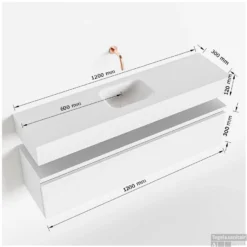 MONDIAZ ANDOR 120cm Toiletmeubel Washed Oak. LEX 120cm Wastafel Urban Midden Geen Kraangat -Baden Luxe Verkoop tekening andor 120cm midden 3182512632003