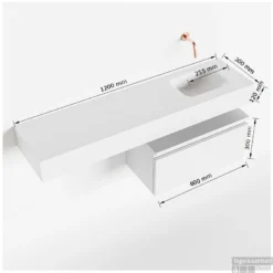 MONDIAZ ANDOR 60cm Toiletmeubel Ocher. LEX 120cm Wastafel Urban Rechts Geen Kraangat -Baden Luxe Verkoop tekening andor 120cm rechts 60cm onderkast 3182512631899 1
