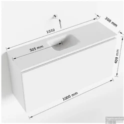 MONDIAZ OLAN 100cm Toiletmeubel Linen. LEX Wastafel Talc Midden Geen Kraangat 9 MONDIAZ OLAN 100cm Toiletmeubel Linen. LEX Wastafel Talc Midden Geen Kraangat -Baden Luxe Verkoop tekening olan 100 cm midden 3182512619652