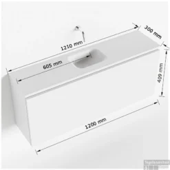 MONDIAZ OLAN 120cm Toiletmeubel Urban. LEX Wastafel Urban Midden 1 Kraangat -Baden Luxe Verkoop tekening olan 120 cm midden 3182512619826 2