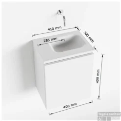MONDIAZ OLAN 40cm Toiletmeubel Cale. LEX Wastafel Urban Rechts 1 Kraangat 9 MONDIAZ OLAN 40cm Toiletmeubel Cale. LEX Wastafel Urban Rechts 1 Kraangat -Baden Luxe Verkoop tekening olan 40 cm rechts 3182512619323
