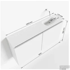 MONDIAZ TURE 100cm Toiletmeubel Ocher. EDEN Wastafel Talc Rechts 1 Kraangat -Baden Luxe Verkoop tekening ture 100 cm rechts 3182512613726 3