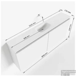 MONDIAZ TURE 120cm Toiletmeubel Dark Brown. EDEN Wastafel Urban Midden Geen Kraangat -Baden Luxe Verkoop tekening ture 120 cm midden 3182512613881