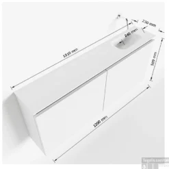 MONDIAZ TURE 120cm Toiletmeubel Army. EDEN Wastafel Talc Rechts 1 Kraangat -Baden Luxe Verkoop tekening ture 120 cm rechts 3182512613901 1