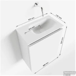 MONDIAZ TURE 40cm Toiletmeubel Talc. EDEN Wastafel Talc Rechts Geen Kraangat -Baden Luxe Verkoop tekening ture 40 cm rechts 3182512613453 4
