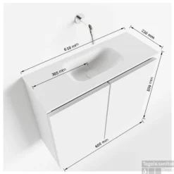 MONDIAZ TURE 60cm Toiletmeubel Talc. EDEN Wastafel Urban Midden Geen Kraangat 9 MONDIAZ TURE 60cm Toiletmeubel Talc. EDEN Wastafel Urban Midden Geen Kraangat -Baden Luxe Verkoop tekening ture 60 cm midden 3182512613531 2