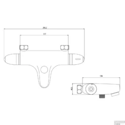 Thermostatische Badkraan Schutte Supra Chroom -Baden Luxe Verkoop thermostatische badmengkraan schutte supra chroom tech