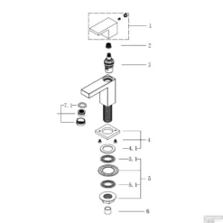BWS Square Toiletkraan 1/2'' Chroom Met Keramisch Binnenwerk -Baden Luxe Verkoop toiletkraan 12 chroom square fonteinkraan 3