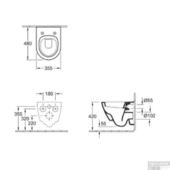 Grohe Rapid SL Toiletset Set21 Villeroy & Boch Subway 2.0 Compact Met Grohe Arena Of Skate Drukplaat -Baden Luxe Verkoop toiletpot villeroy en boch 2.0 compact plg1024229 tech 2