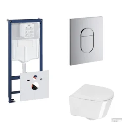Grohe Rapid SL Toiletset Set04 Calitri Urby Compact Met Grohe Arena Of Skate Drukplaat -Baden Luxe Verkoop toiletset grohe rapid sl set04 shop 1
