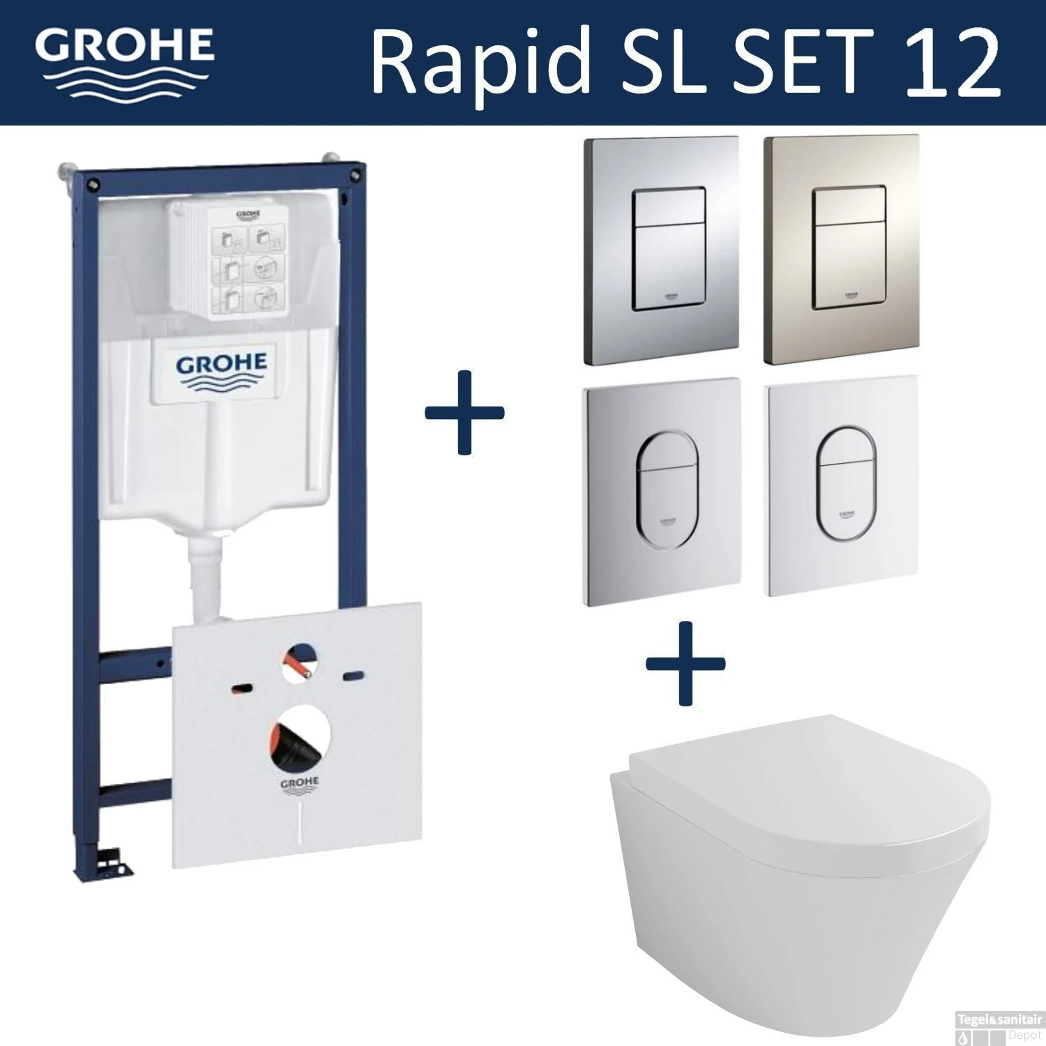 Grohe Rapid SL Toiletset Set12 Wiesbaden Vesta 52 Cm Met Grohe Arena Of Skate Drukplaat 1 Grohe Rapid SL Toiletset Set12 Wiesbaden Vesta 52 Cm Met Grohe Arena Of Skate Drukplaat