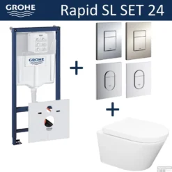 Grohe Rapid SL Toiletset Set24 Wiesbaden Vesta Rimless 52 Cm Met Grohe Arena Of Skate Drukplaat