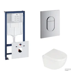 Grohe Rapid SL Toiletset Set28 B&W Zero Compact 49.5cm Met Grohe Arena Of Skate Drukplaat -Baden Luxe Verkoop toiletset grohe rapid sl set28 shop 3