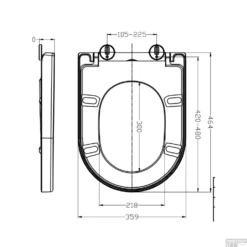 Toiletzitting Boss & Wessing Vesta Soft-close Tbv Wandcloset 52cm Mat Zwart -Baden Luxe Verkoop toiletzitting boss wessing vesta soft close tbv wandcloset 52cm mat zwart tech