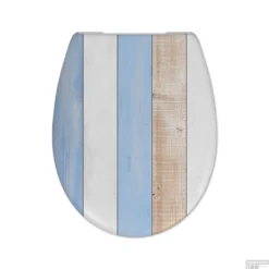 Toiletzitting Cedo Dream Blue Softclose Houtlook Veelkleurig