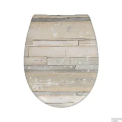 Toiletzitting Cedo Pastel Wood Grijs Bruin