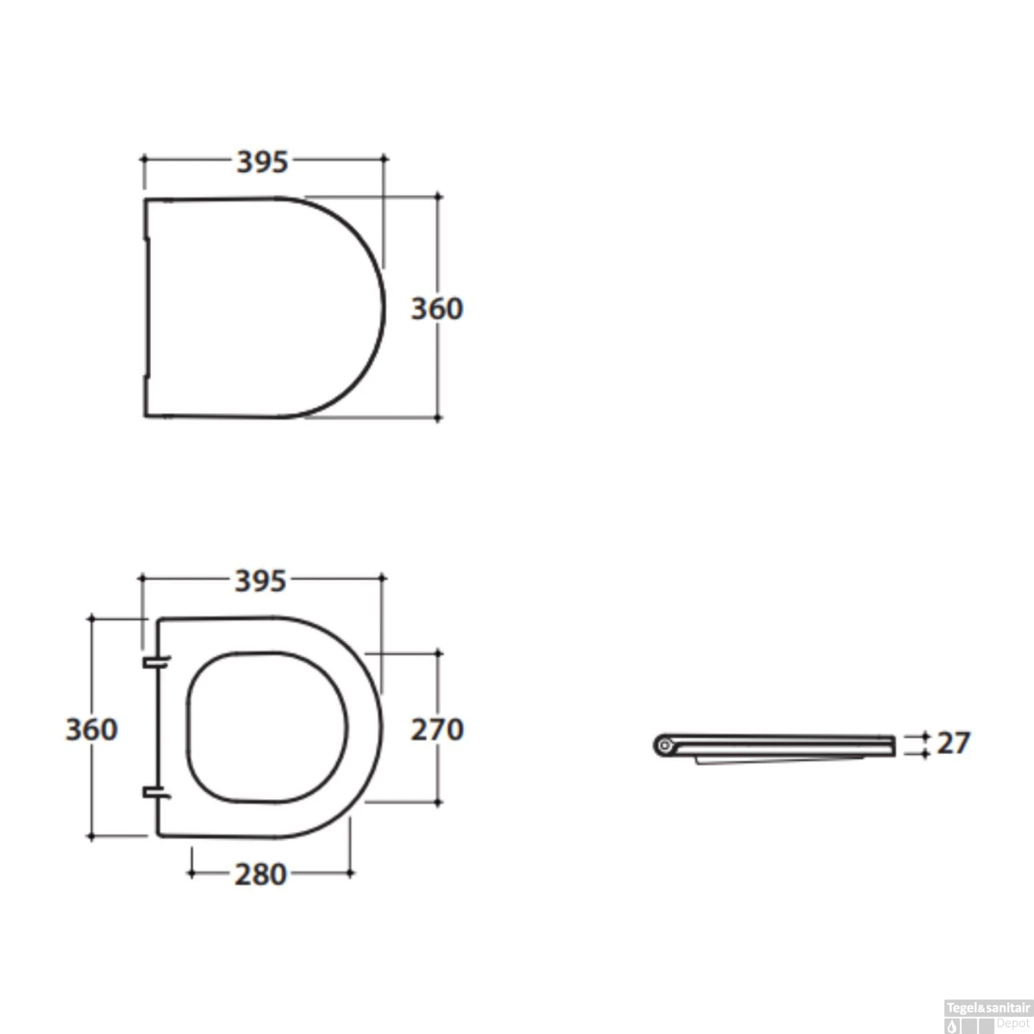 Toiletzitting Luca Sanitair Forty 3 Softclose Wit 3 Toiletzitting Luca Sanitair Forty 3 Softclose Wit - Afbeelding 3