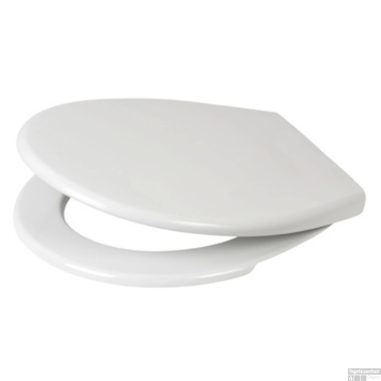 Toiletzitting Plieger Economy Met Deksel Thermoplast Met RVS Bevestigingsset Wit